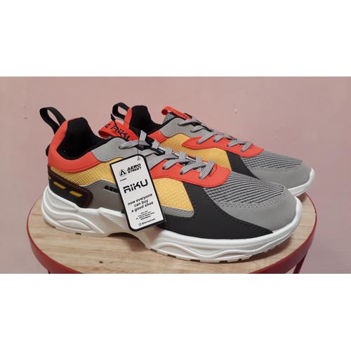 red and orange trainers