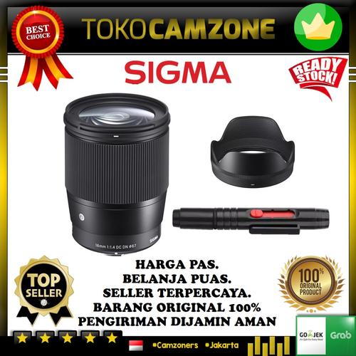 Gambar Sigma 16mm f/1.4 DC DN Contemporary Lens for Sony E dari Tokocamzone Jakarta Selatan Tokopedia