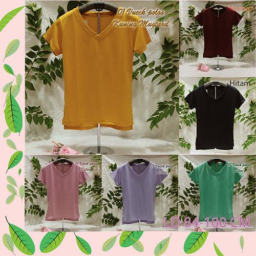 Jual Kaos atasan wanita Vneck t-shirts 