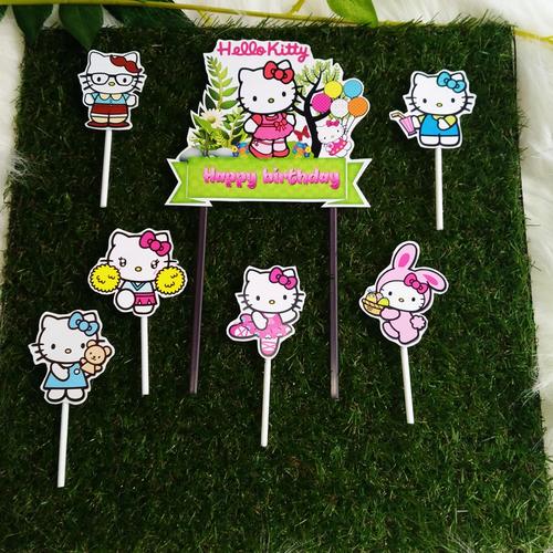 Jual Topper Cake hello kitty Hiasan kue ulang tahun karakter happy ...