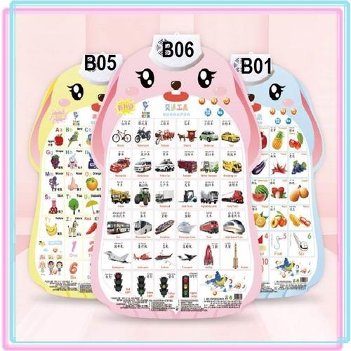 Gambar poster dinding anak edukasi suara abjad inggris mandarin - B01 BUAH dari crazy_olshop Kota Batam Tokopedia