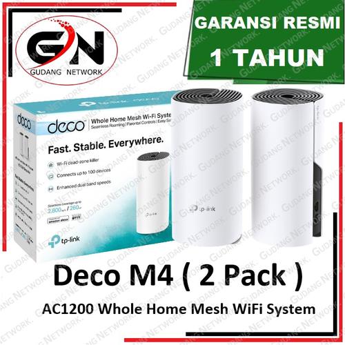 Gambar TP-LINK DECO M4 AC1200 Tplink Whole Home Mesh Wi-Fi System ( 2 PACK ) dari Gudang Network. Jakarta Pusat Tokopedia