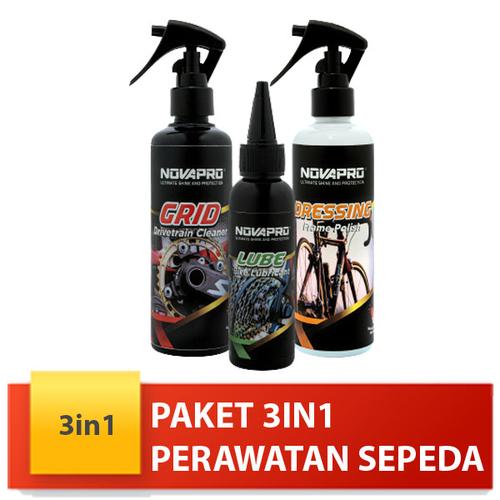 Gambar 3IN1 Paket Perawatan Sepeda NOVAPRO (GRID, LUBE & DRESSING) dari NOVAPRO Indonesia Kab. Kebumen Tokopedia