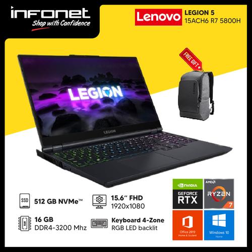 Foto Produk LENOVO LEGION 5 15ACH6 R7 5800H 16GB 512GB RTX 3050Ti 15.6 FHD W10 OHS - PHANTOM BLUE dari Infonet Official Store