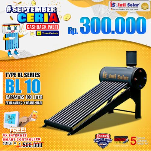 Foto Produk Pemanas Air Matahari IntiSolar 100 liter INTI SOLAR WATER HEATER BL10 dari Inti Solar Official