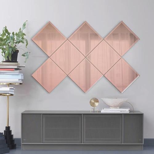 Jual WALLSTICKER MIRROR STICKER ACRYLIC BIG SQUARE STIKER AKRILIK ROSE