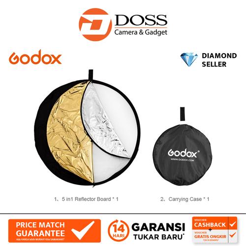 Gambar GODOX 5 IN 1 COLLAPSIBLE REFLECTOR RFT-05 80CM dari DOSS Jakarta Selatan Tokopedia