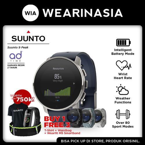 Gambar Suunto 9 Peak Titanium Multisport Smartwatch Original Garansi 2 Tahun - Moss Grey dari Wearinasia Official Kab. Tangerang Tokopedia