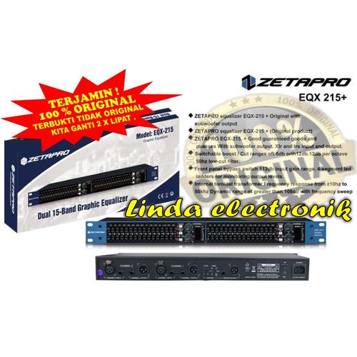 Jual Equalizer ZETAPRO EQX 215+ EQX 215 Plus Subwoofer Original
