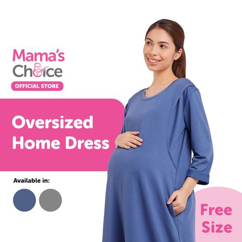 Foto Produk Mama's Choice Oversized Home Dress - Daster Hamil Menyusui Nyaman - Biru dari MamasChoiceID