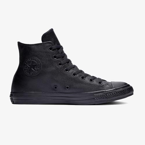 white mono converse leather