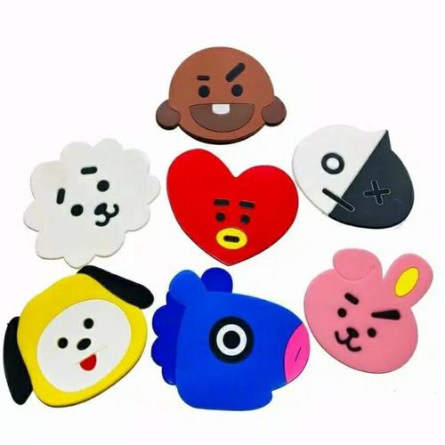 Foto Produk Tatakan Gelas Karakter - Alas Cangkir Mangkok Silikon Motif Kartun Art dari Bear House Grosir