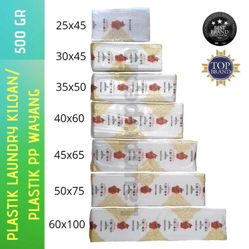Foto Produk Plastik Laundry Kiloan (Plastik PP Wayang) - 60 x 100 dari Laundripedia