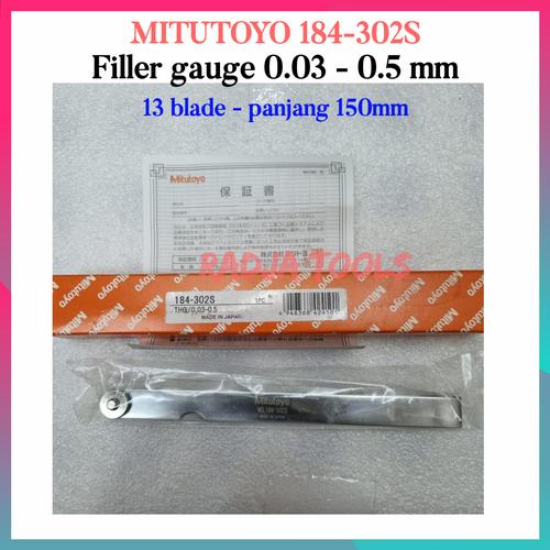 Jual MITUTOYO 184302S feeler gauge 0.030.5 13blade 150mm Jakarta