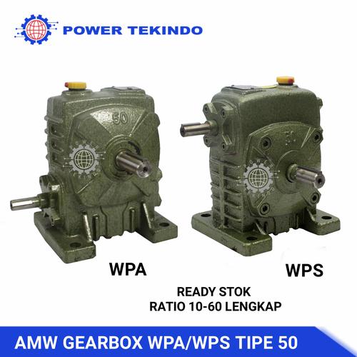 Promo AMW Gearbox WPA / WPS Tipe 50 Ratio 10-60 Lengkap Speed Reducer ...
