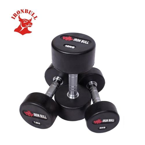 Foto Produk IRONBULL Rubber Dumbbel with IRONBULL LOGO 2-20KG dari BinaragaNet