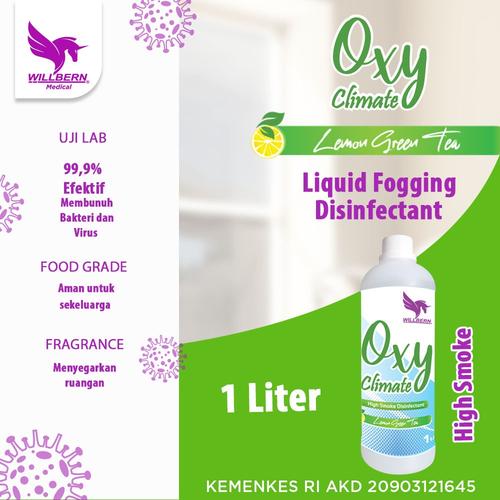 Gambar Fogging Disinfektan WILLBERN OXY CLIMATE aroma Lemon Green Tea HS 1ltr dari WillbernOfficial Jakarta Utara Tokopedia