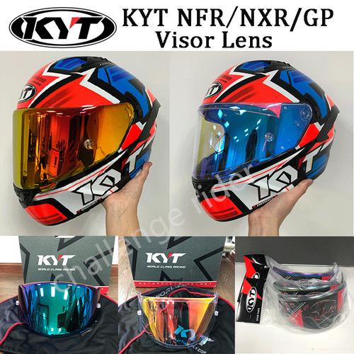 Jual Kaca Helm iridium blue KYT NFR 