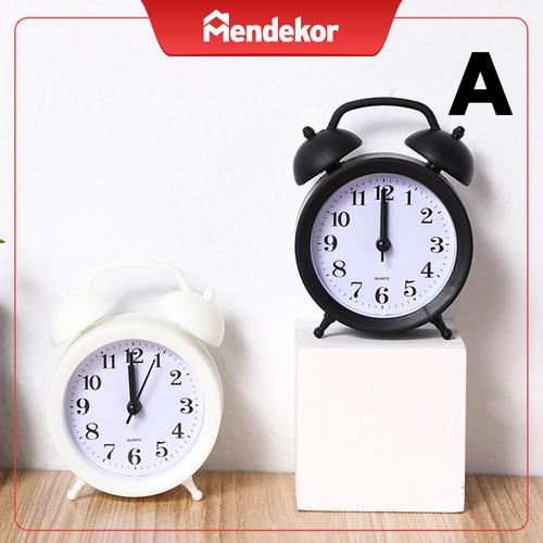 Gambar Troga | jam alarm weker meja bagus awet premium baterai hitam putih - A dari Mendekor Kota Tangerang Tokopedia