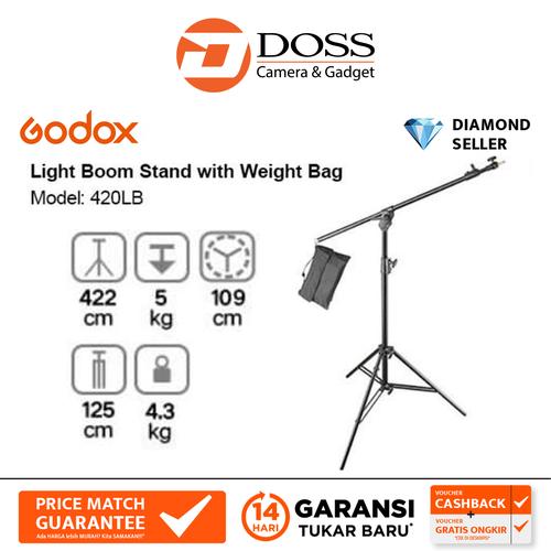 Promo Godox Light Stand 420LB / Light Boom Stand 420LB with Weight Bag