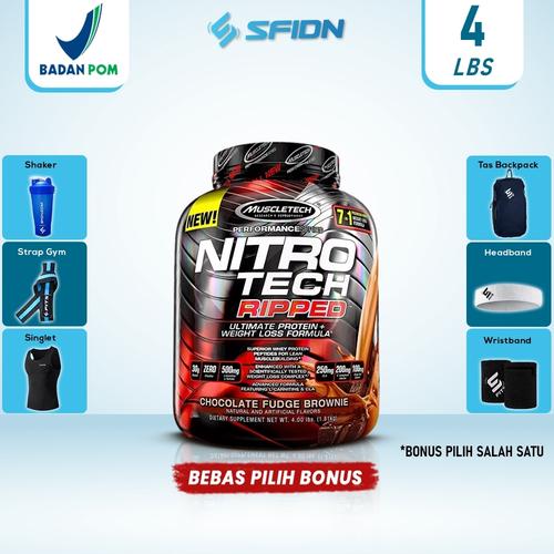 Gambar Muscletech Nitrotech Ripped 4 Lbs Whey Protein dari SuplemenfitnessID Jakarta Pusat Tokopedia