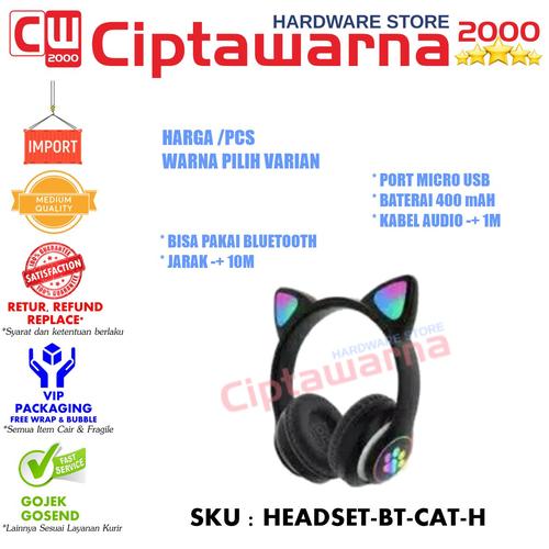 Jual Headset Wireless Cat Ear Led 