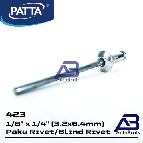 Jual PATTA Paku Blind Rivet 3.2x6.4mm 423 / 1/8" x 1/4" Aluminium
