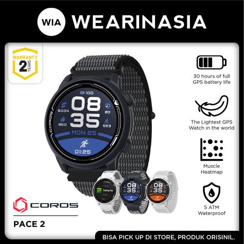 COROS PACE 2 Premium GPS Sport Watch - White w/ Nylon Band