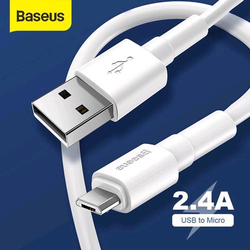 Gambar KABEL DATA MICRO BASEUS MINI WHITE CABLE FOR MICRO 2.4A - Putih dari Baseus Official Store Jakarta Utara Tokopedia