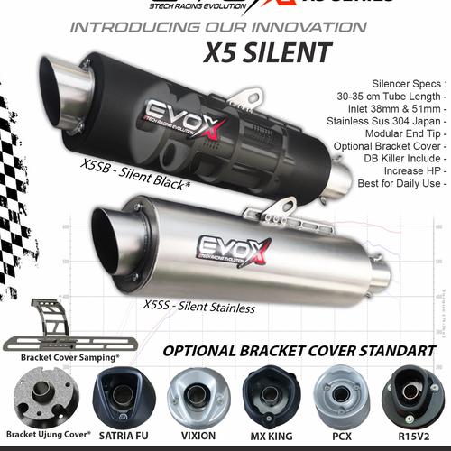 Jual Knalpot 3Tech Evox X5 Silent Khusus 250cc 2 Cylinder Fulsystem ...