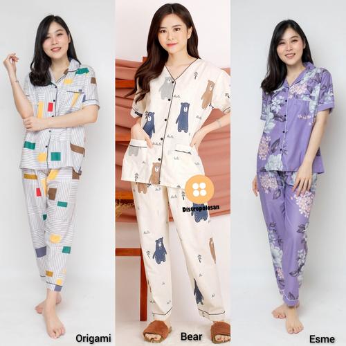 Foto Produk baju tidur wanita/piyama wanita/baju tidur murah MOTIF FLAMBOYAN dari Distro Polosan