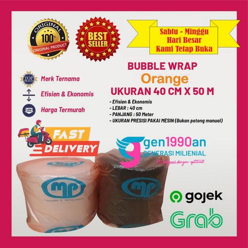 Foto Produk Plastik Bubble Wrap 50 m x 40 cm Mulia Pak Orange TOMANG JAKBAR - Putih dari gen1990an