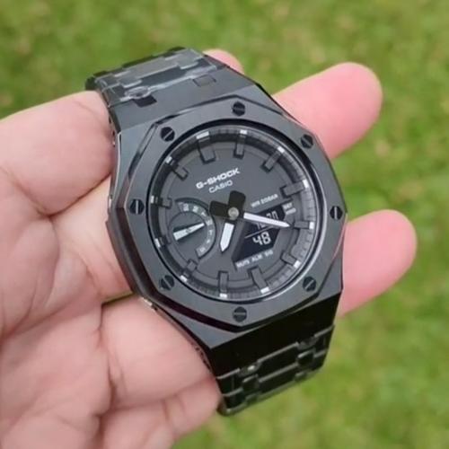 Jual Jam Tangan Casio G-Shock GA 2100 AP Metal Custom Stainless Full Black  - Jakarta Utara - Saridina Watch | Tokopedia