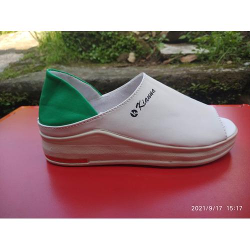 Gambar Sepatu Sandal Wanita Terbaru Kianna - Putih-Hijau, 39 dari KinanShop - K3 Colections Kab. Bogor Tokopedia