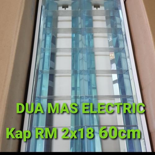 Jual Kap Lampu RM inbow 2x18/2x8w Housing TL Neon Led inbow 60cm 2Lampu ...