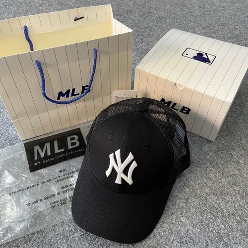 MLB Trucker NY Black Logo White 