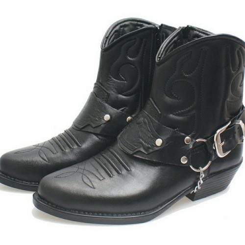 Jual Sepatu Boots Pria / Harley Koboi Bikers Moge Sepatu Kulit Hitam ...