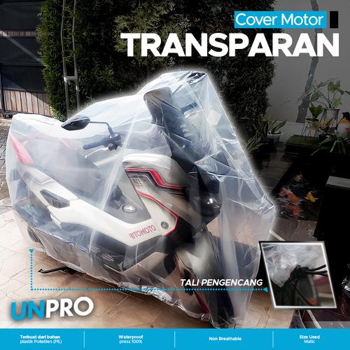 Gambar Cover Motor Plastik Transparan (Gratis Microfiber) - matic dari Unpro Jakarta Selatan Tokopedia