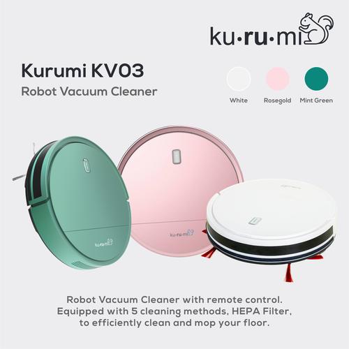Gambar Kurumi KV 03 Robot Vacuum Cleaner - Putih dari Kurumi Indonesia Tokopedia
