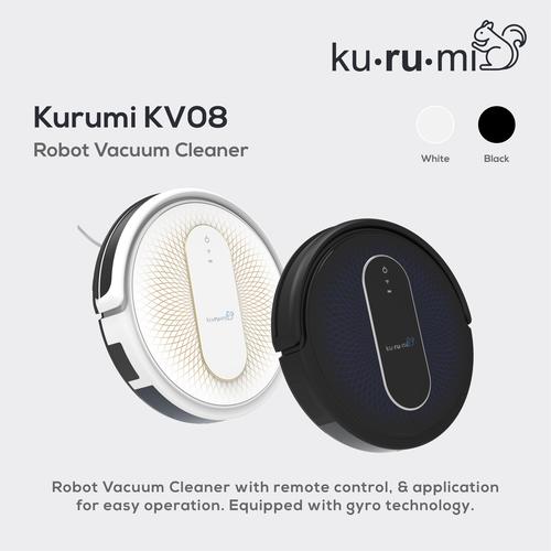 Promo Kurumi KV 08 Robot Vacuum Cleaner Hitam Cicil 0 3x Jakarta