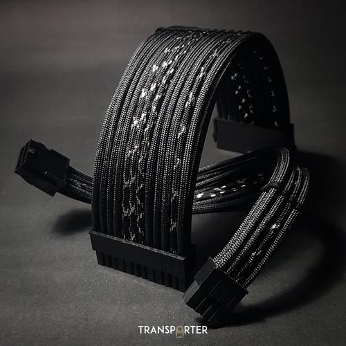 Jual Black Moonlight Handmade custom cable sleeve extension PSU kit 8Pin (6+2) VGA Kab