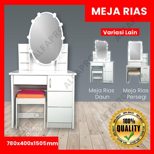 Jual Meja Rias Sliding Putih Meja Make Up Minimalis Lampu Murah Gambar Utama Tidak Dirakit Kota Bandung Alfapro Official Tokopedia