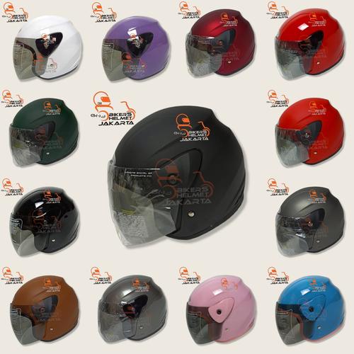 Jual EVOLUTION HELM POLOS SOLID HALF 