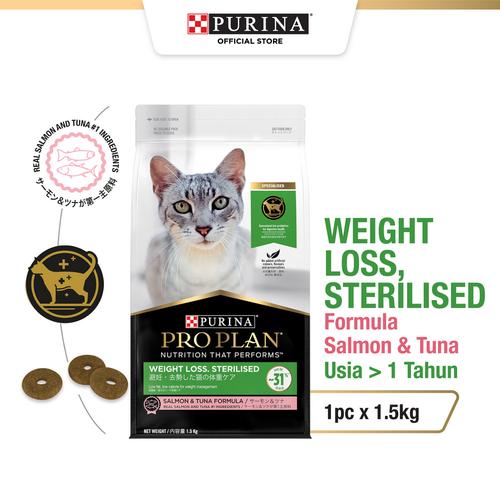 Gambar PRO PLAN Adult Weight Loss Sterilised Salmon Makanan Kucing 1.5kg dari PURINA store Kab. Tangerang Tokopedia