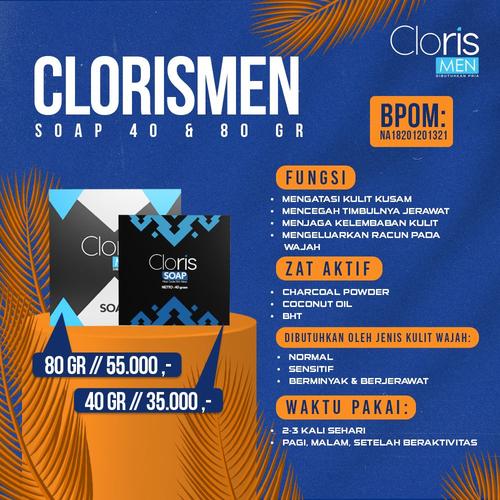 Foto Produk CLORISMEN SOAP SABUN PERAWATAN WAJAH PRIA dari Aura Skincares Official Shop