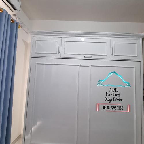 Jual wall bed hidrolik/murphy bed/wall bed/hidden wall bed/kasur lipat