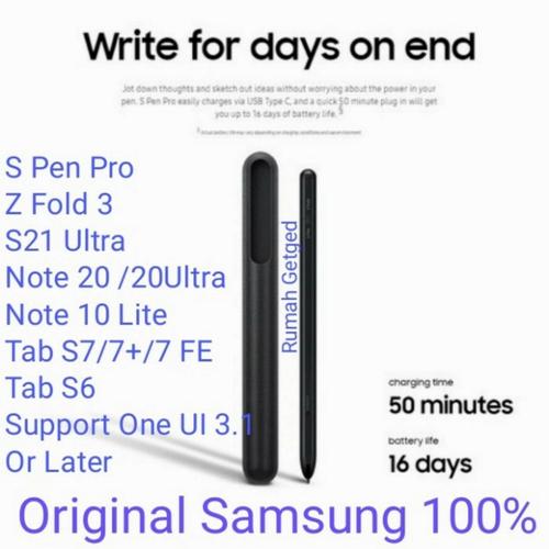 Jual SAMSUNG S Pen Pro for Galaxy Z Fold3 5G S21 Ultra Tab S7 Fe
