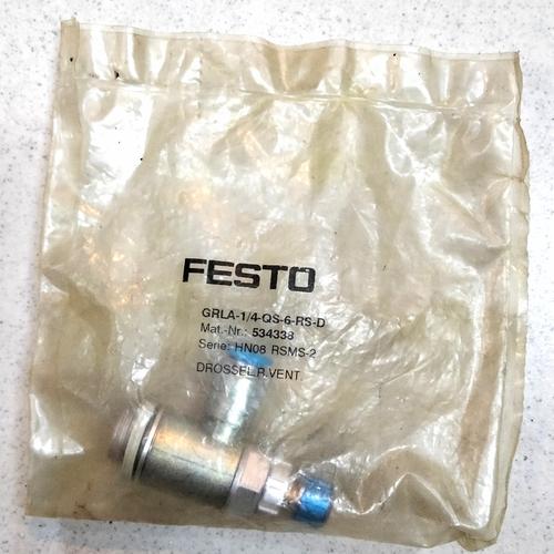 Produktbild von Festo GRLA-1/4-QS-6-RS-D Drossel-Rückschlagventil – G1/4 & QS-6, 0,2–10 Bar, 400 L/min, Für Druckluft, NBR-Dichtungen, Aluminium & Edelstahl, Einstellbare Rändelschraube