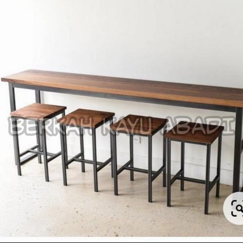 Gambar Top table kayu mahoni (1 set) 180x50x75 dari Berkah Kayu Abadi Kab. Lebak Tokopedia