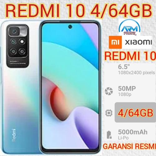 Jual Xiaomi Redmi 10 4/64 RAM 4GB ROM 64GB GARANSI RESMI - Pink (\